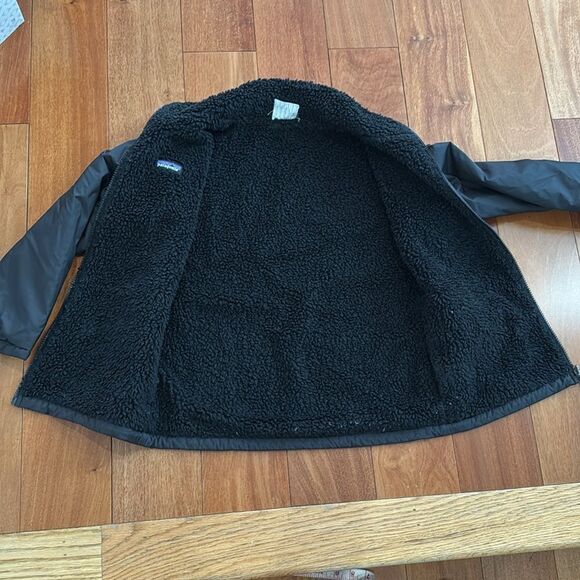 Patagonia Black Kids Reversible Shelled Microdini Jacket size M - Picture 4 of 12